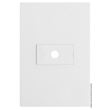 Placa Furo Horizontal 4x2 - RECTA Branco Satin Fosco
